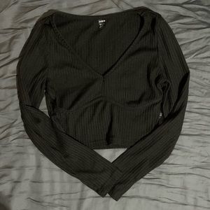 Shein Long Sleeve Crop Top